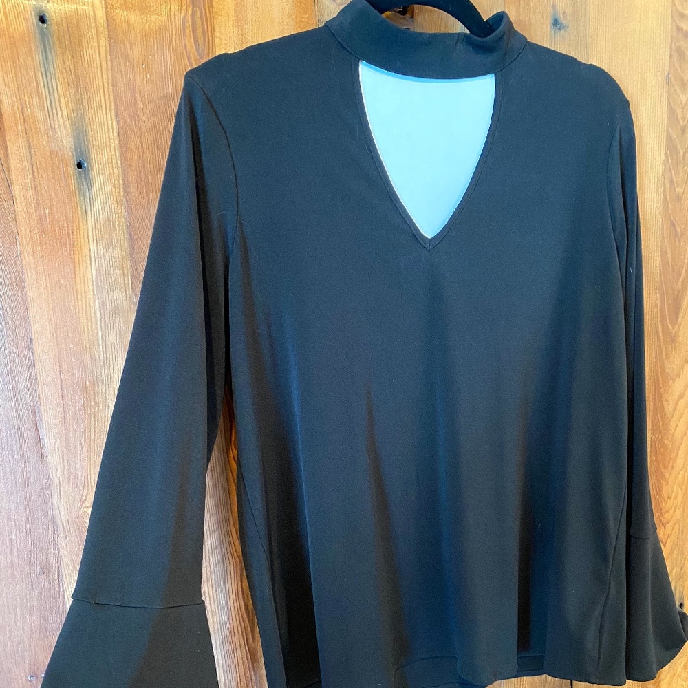 London Times Bell Sleeve Blouse